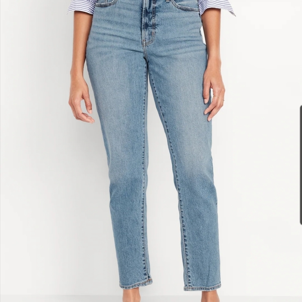 Old Navy High Rise Curvy Straight Leg Ankle